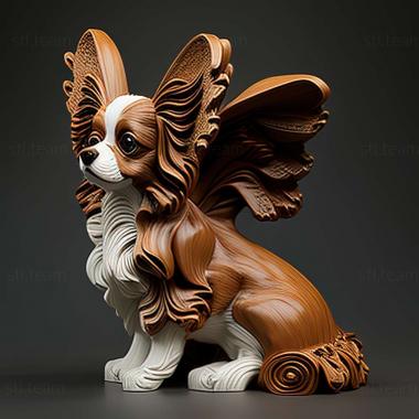 3D model Papillon dog (STL)